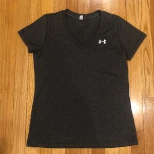 Under Armour, Gray, T Shirt, Size S.